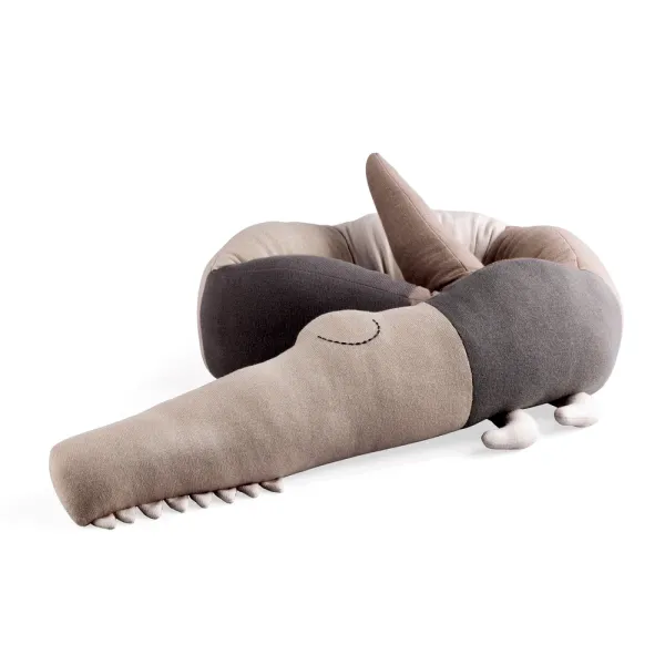 Sleepy Croc stickad kudde - seabreeze beige